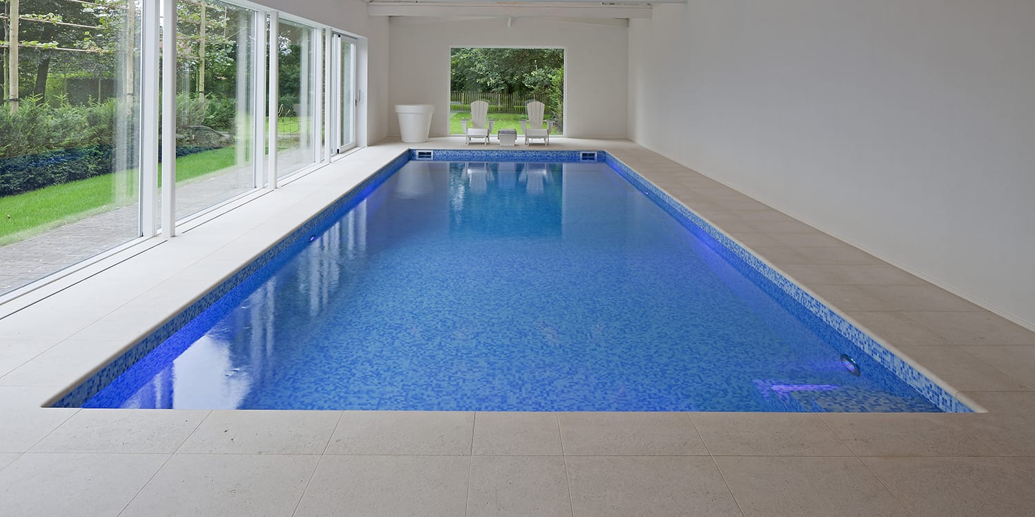 Chambolle limestone swimming pool surround