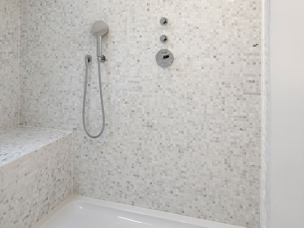 Old White Carrara Bianco mosaics